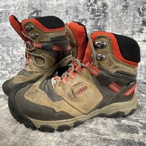 Keen Ridge Flex Mid Waterproof Hiking Boot Men's 8.5 Brown Orange Gorpcore